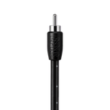 A close-up of a black audio cable connector with a silver metal pin and a black textured sleeve embossed with 'LFG', shown on a plain white background.