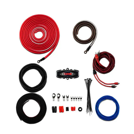 DS18 DS18 AMPKIT4 Advance 4-GA Installation Kit RED - Car Audio