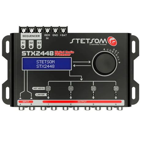 Stetsom Stetsom STX 2448 DSP Crossover & Equalizer 4 Channel Full Digital Signal Processor (Sequencer) - Car Audio