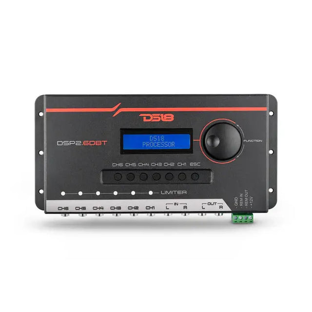 DS18 DS18 DSP2.6DBT 2-Channel In and 6-Channel Out Digital Sound Processor with Bluetooth and LCD Screen - Car Audio