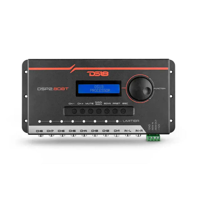 DS18 DS18 DSP2.8DBT 2-Channel In and 8-Channel Out Digital Sound Processor with Bluetooth and LCD Screen - Car Audio