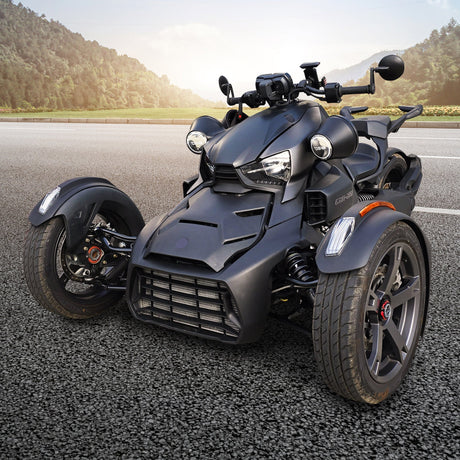 DS18 6.5" Loaded Flat Mount Speaker Pods with Amplifier, Installation Kit and Digital LED Lights, Package for Can-Am Spyder