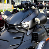 DS18 6.5" Loaded Flat Mount Speaker Pods with Amplifier, Installation Kit and RGB LED Lights, Package for Can-Am Spyder &