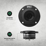 AudioControl AudioControl EPICPRO3NT 3" Neodymium Tweeters, 140W RMS, 4 Ohms (Pair) - Car Audio