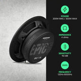 AudioControl AudioControl EPICPRO6S 6.5" Slim Midrange Speakers, 200W RMS, 4 Ohms (Pair) - Car Audio