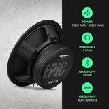 AudioControl AudioControl EPICPRO8X 8" Midrange Speakers, 250W RMS, 4 Ohms (Pair) - Car Audio