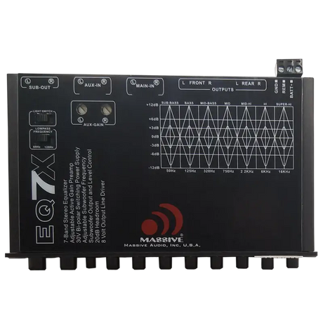Massive Audio Massive Audio EQ7X 7 Band Graphic Equalizer - Car Audio