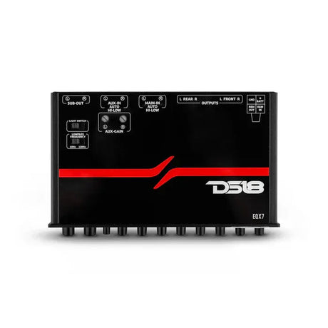 DS18 DS18 EQX7 High Volt 7-Band Equalizer with High Level Input and Auto Turn On - Car Audio