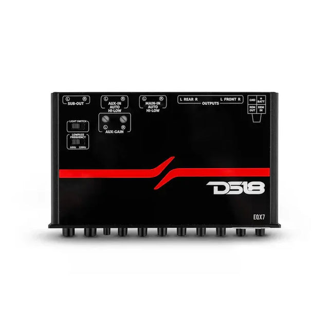 DS18 DS18 EQX7 High Volt 7-Band Equalizer with High Level Input and Auto Turn On - Car Audio