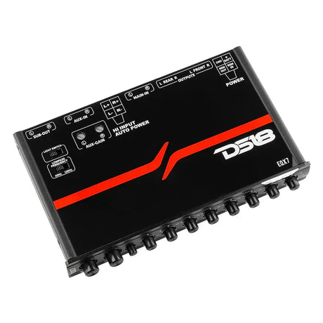 DS18 DS18 EQX7 High Volt 7-Band Equalizer with High Level Input and Auto Turn On - Car Audio