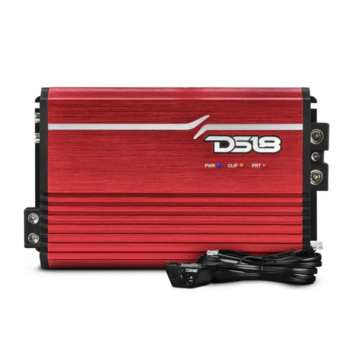 DS18 DS18 FRP-2.5K/RD FRP Compact Full-Range Class D 1-Channel Amplifier 2,500 Watts Rms @ 1-Ohm RED - Car Audio