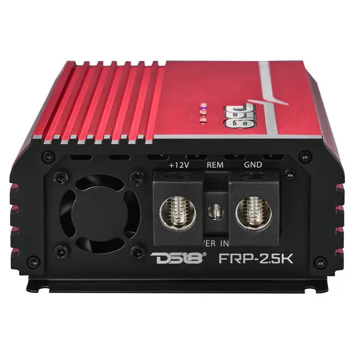 DS18 DS18 FRP-2.5K/RD FRP Compact Full-Range Class D 1-Channel Amplifier 2,500 Watts Rms @ 1-Ohm RED - Car Audio