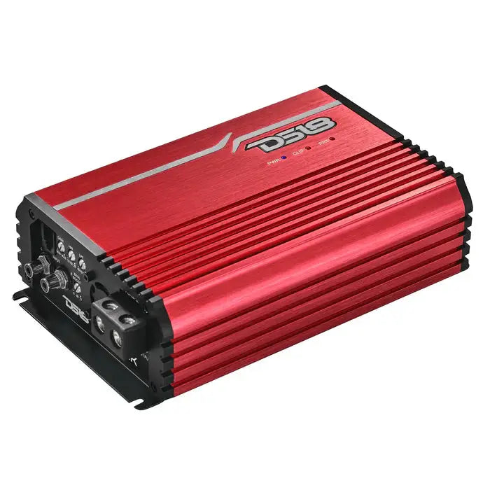 DS18 DS18 FRP-2.5K/RD FRP Compact Full-Range Class D 1-Channel Amplifier 2,500 Watts Rms @ 1-Ohm RED - Car Audio