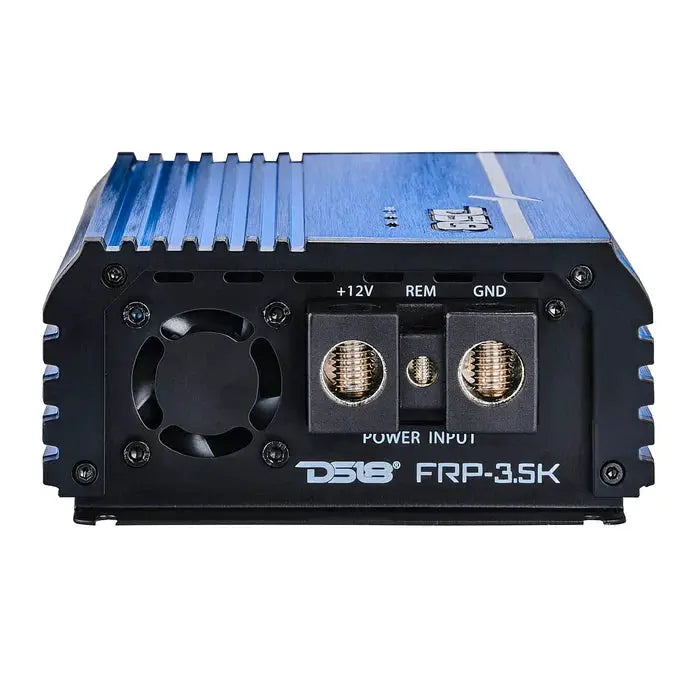 DS18 DS18 FRP-3.5K/BL FRP Compact Full-Range Class D 1-Channel Amplifier 3,500 Watts Rms @ 1-Ohm BLUE - Car Audio
