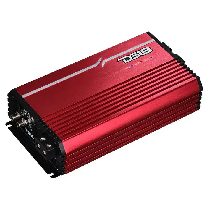 DS18 DS18 FRP-3.5K/RD FRP Compact Full-Range Class D 1-Channel Amplifier 3,500 Watts Rms @ 1-Ohm RED - Car Audio