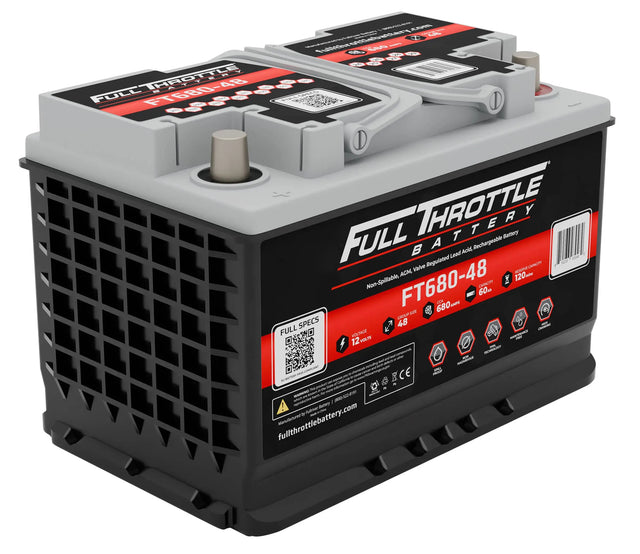 Full Throttle FT680-48 battery - front three-quarter view