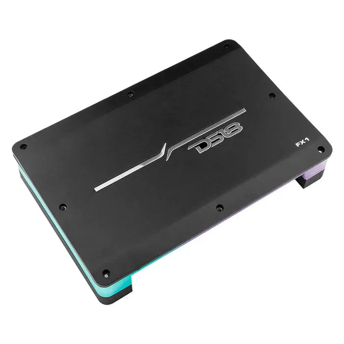 DS18 FX-1 Flush Mount / Surface Mount 1 Channel Monoblock Class D Amplifier With Acrylic Cover for Custom Installation 1 X 900W RMS @1 Ohm - Trinity Car Audio