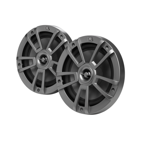 Pair of grey JBL Stage Marine 8-inch speakers
