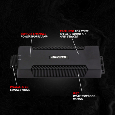 2017-2026 Can-Am® X3, Phase-4 V-Spec 5-Speaker 1650watt System w/MRB4