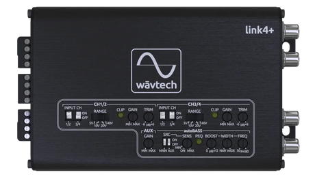 Wāvtech Wāvtech link4+ 4-Channel LOC w/autoBASS, Matrix Summing and Remote - Car Audio