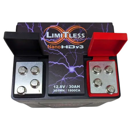Limitless Lithium Limitless Lithium Nano-HDv3 Group 30L Lithium Battery for Harley Davidson - Car Audio