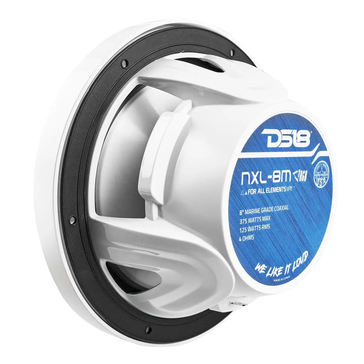 DS18 NXL-8M/WH 8-Inch Marine Coaxial Speakers - White