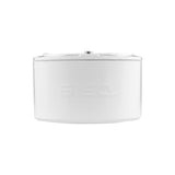 Side view of a white cylindrical DS18 marine tweeter housing