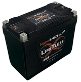 Limitless Lithium Nano -HD SLv2 12AH Motorcycle / Power sports Battery (BCI 20 Case) - Car Audio