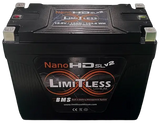 Limitless Lithium Nano -HD SLv2 12AH Motorcycle / Power sports Battery (BCI 20 Case) - Car Audio