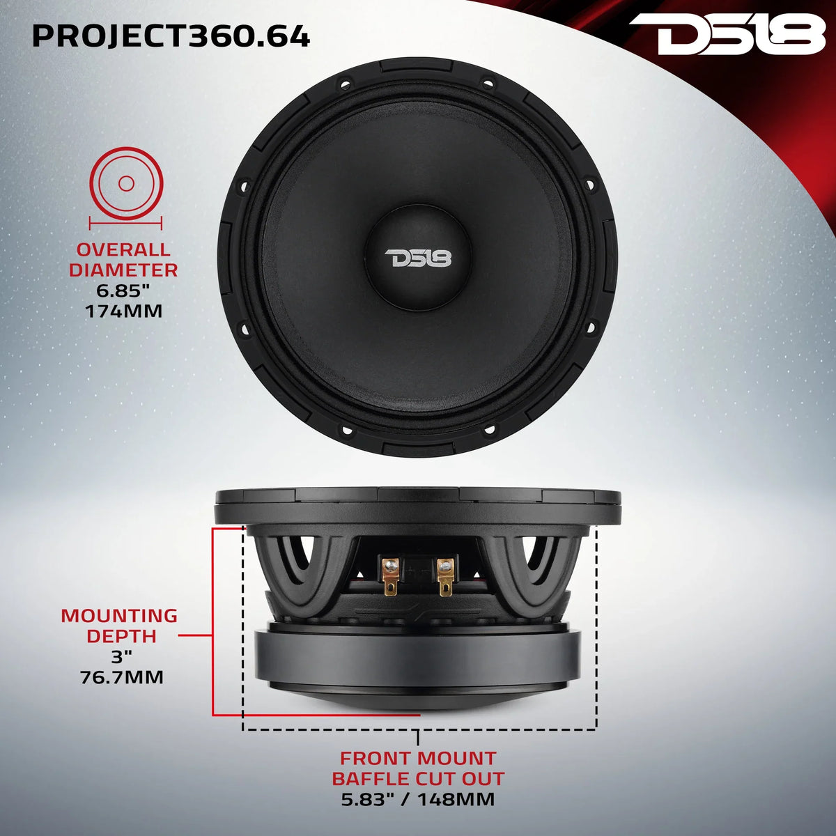 DS18 PROJECT360 - High-Sensitivity Mid-High Loudspeakers with Rotating Recone Design For Quick Repair, product image 12