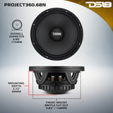DS18 PROJECT360 - High-Sensitivity Mid-High Loudspeakers with Neodymium Magnet and Rotating Recone Design For Quick Repair,