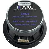 Audio Code AXC ZR05 5.25" Mid-Range Loudspeaker with Bullet 4 Ohm
