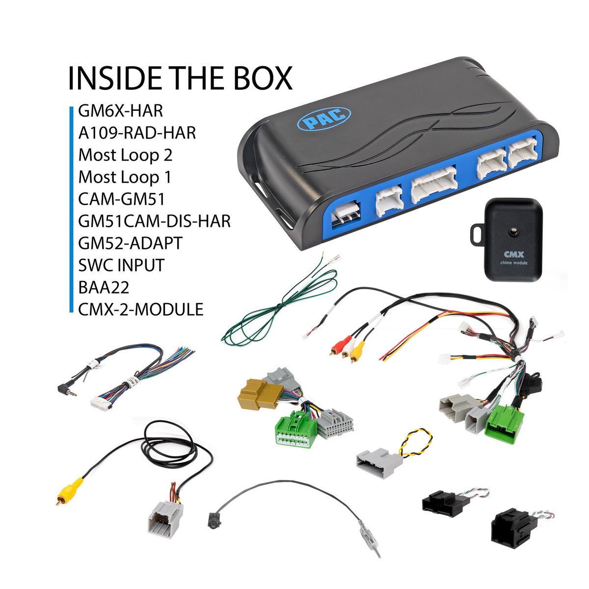 PAC RP5-GM61 — RADIOPRO INTERFACE FOR GM VEHICLES WITH ONSTAR AND MOST50 BOSE AMP RETENTION