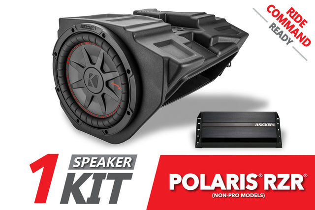 2014-2023 Polaris RZR Kicker 10in Subwoofer Plug-&-Play Add-On Kit for Ride Command w/Factory Audio