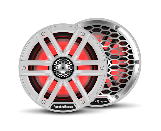 Rockford Fosgate M2-65 6.5-inch marine speaker pair with white grilles