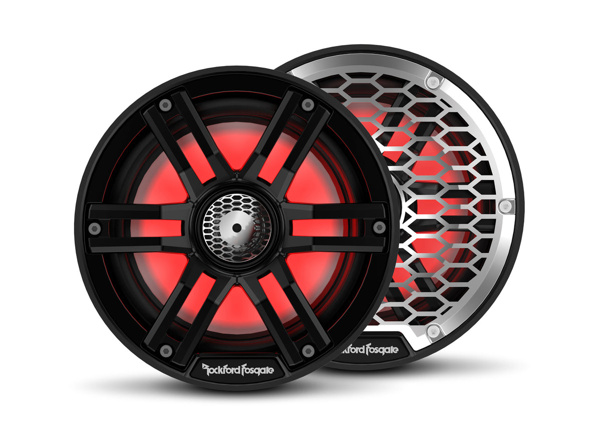 Rockford Fosgate M2-65B 6.5-inch marine speaker pair with black grilles