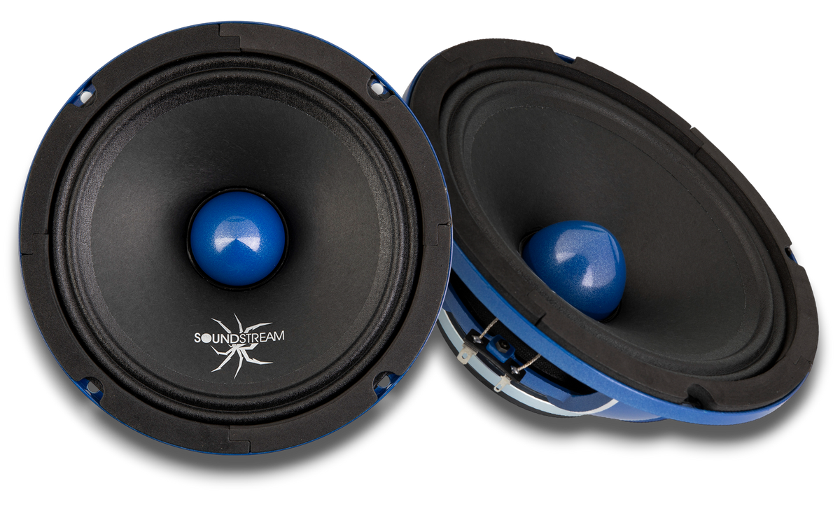 Soundstream SPM.804BN 8" Pro Audio Midrange Die-cast Neodymium Bullet Speaker - Pair