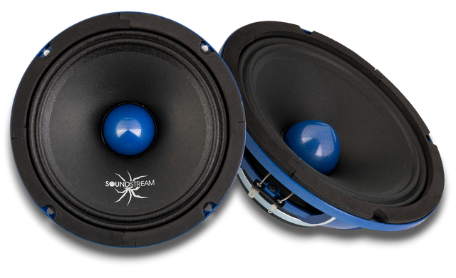 Soundstream SPM.804BN 8" Pro Audio Midrange Die-cast Neodymium Bullet Speaker - Pair
