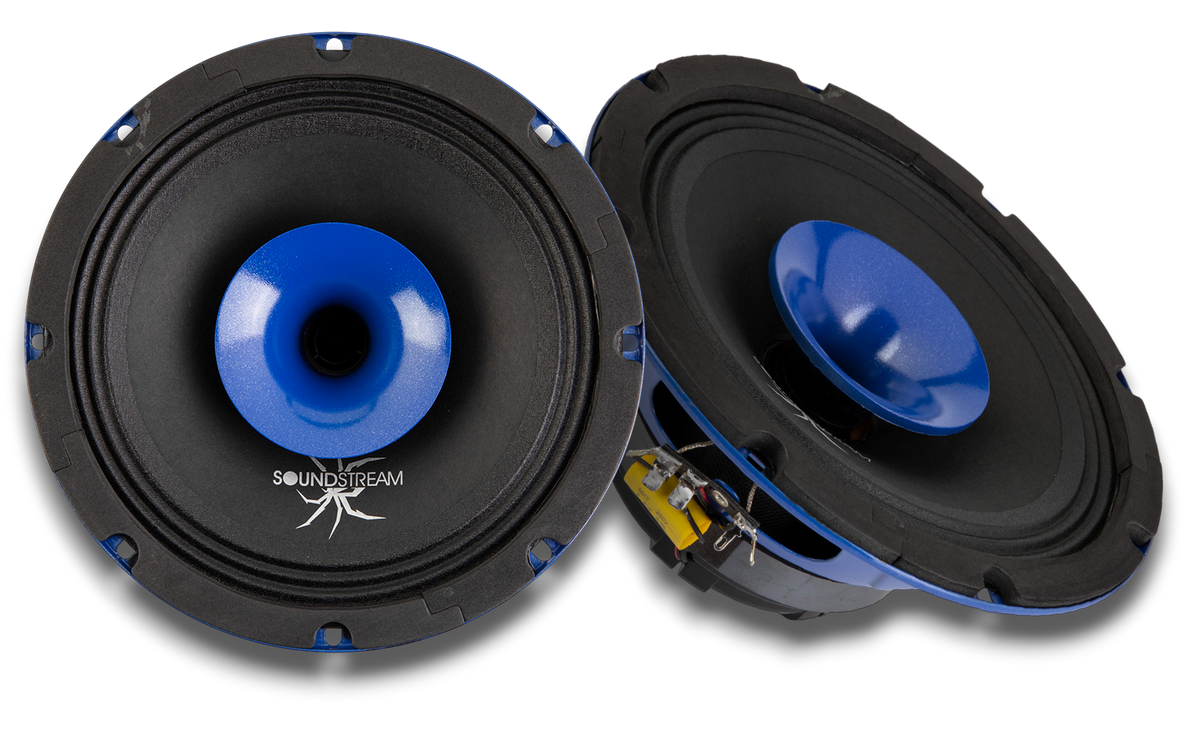 Soundstream SPM.804C 8" Midrange Pro Audio Loudspeaker w/ Super Compression Tweeter - (Pair)