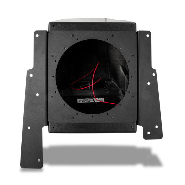 SSV Works SS-BS10U unloaded behind-seat subwoofer enclosure for Polaris Slingshot, subwoofer not included