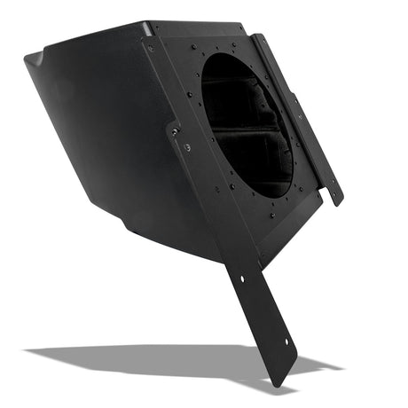 Angled view of SS-BS10U empty 10-inch subwoofer enclosure