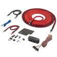 Collection of electrical wiring components on a white background