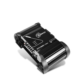 Timpano TPT-1500 1-ohm amplifier, angled view