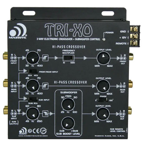 Massive Audio Massive Audio TRIXON 3-Way Electronic Crossover - Car Audio