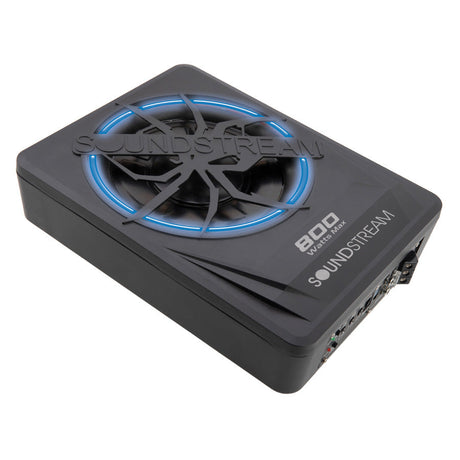 Soundstream USB-10DL Under-Seat Powered Subwoofer with RGB Lighting