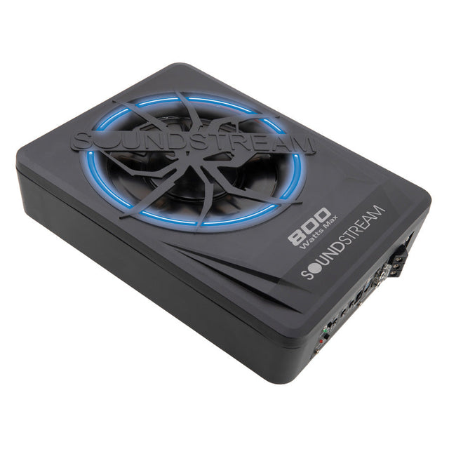 Soundstream USB-10DL Under-Seat Powered Subwoofer with RGB Lighting