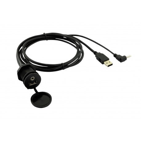 PAC USBAUX3 — MOUNTABLE USB AND AUX PORT RELOCATE WITH WATERPROOF COVER