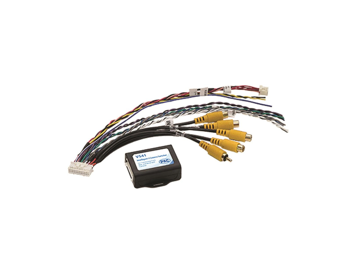 PAC VS41 — VIDEO/CAMERA SWITCHER 4 IN/1 OUT WITH TURN SIGNAL SIDE CAM ACTIVATION DIRECT CONNECT TO SELECT BCI AND RP INTERFACES