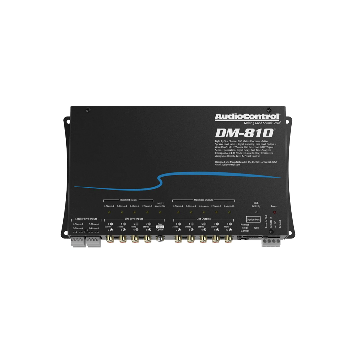 AudioControl DM-810 8x10 Channel DSP Matrix Processor view 1