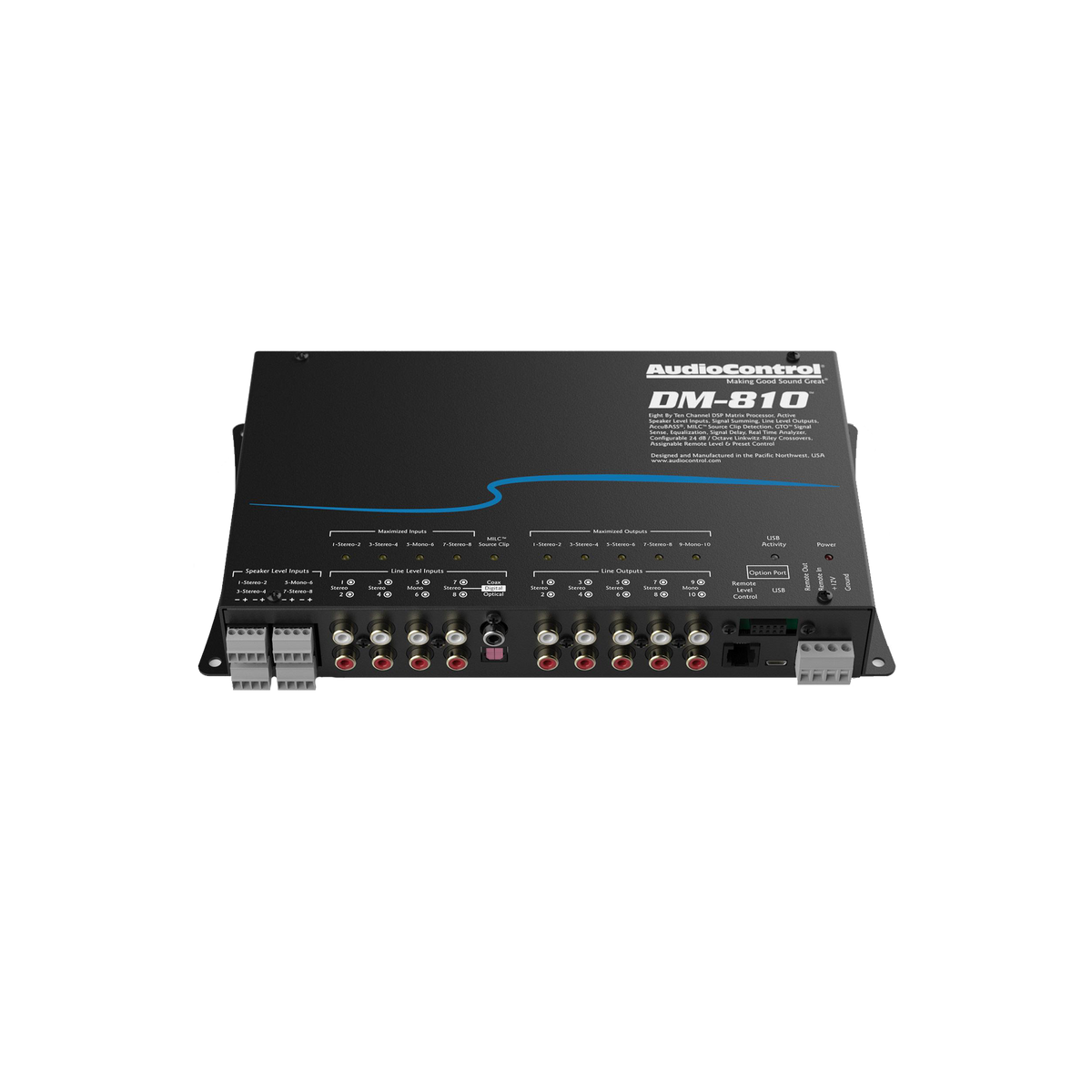 AudioControl DM-810 8x10 Channel DSP Matrix Processor view 2